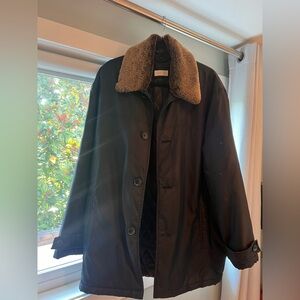 Barneys New York Black Jacket with Brown Collar ( Pit to pit = 23 inches )